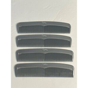 VTG Fuller Brush Company Plastic Gray 4" Pocket Hair Comb Set of 4 USA